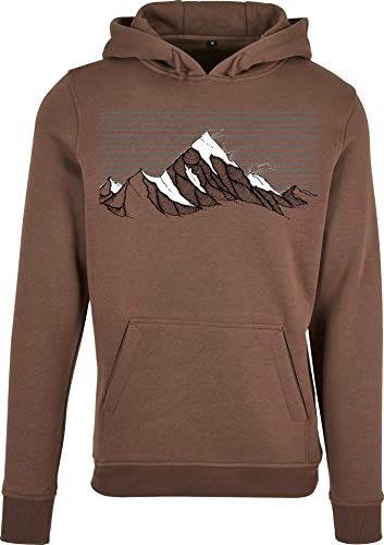 Kapuzenpullover für Herren : Bergwind - Kletter Kleidung - Wander Pullover Outdoor Ausrüstung - Bergsteiger Hoodie (Braun M) von Baddery