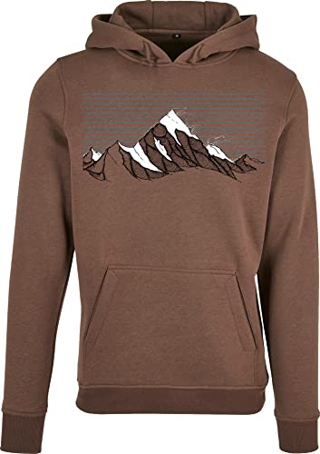 Kapuzenpullover für Herren : Bergwind - Kletter Kleidung - Wander Pullover Outdoor Ausrüstung - Bergsteiger Hoodie (Braun XXL) von Baddery