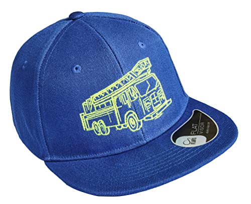 Feuerwehr Kappe Kinder - Basecap Feuerwehrmann - Jungen Cap Feuerwehrauto (One Size/Blau) von Baddery