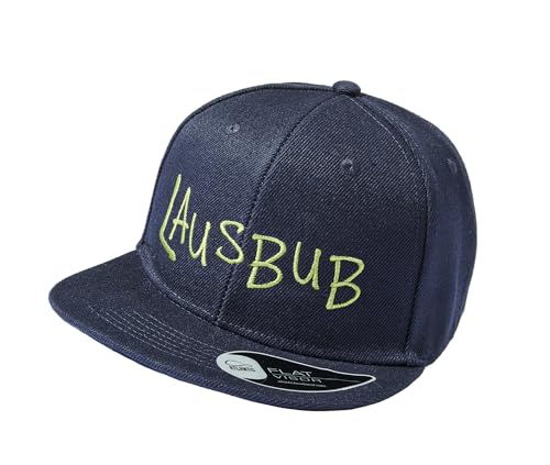 Baddery Kinder Cap : Lausbub - Kappe Jungs Cappy Jungen Sport Mütze (One Size - Navy) von Baddery