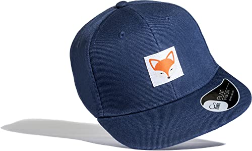 Kinder Cap : Fuchs (Patch) - Basecap Kinder Kappe Jungs Cap Jungen Sport Mütze (Navy) von Baddery