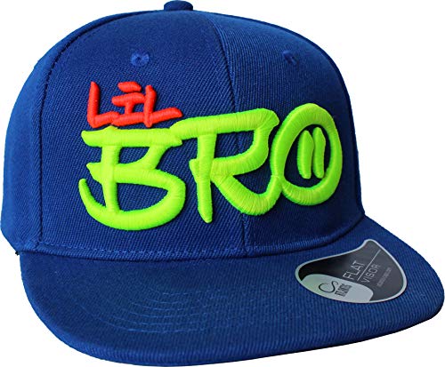 Baddery Kinder Cap : Lil' Bro - Kappe Jungs Cappy Jungen Sport Mütze (One Size) von Baddery