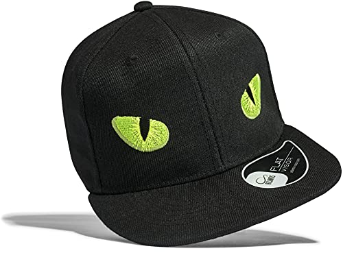 Baddery Kinder Cap : Monsteraugen - Kappe Jungs Cappy Jungen Sport Mütze (Schwarz - One Size) von Baddery