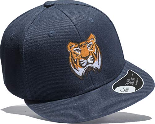 Kinder Cap : Tiger - Basecap Kinder Kappe Jungs Cappy Jungen Sommer Mütze (One Size Navy) von Baddery