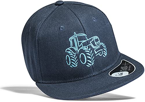 Kinder Cap : Traktor - Basecap Kinder Kappe Jungs Cappy Jungen Sport Mütze (One Size/Blau) von Baddery