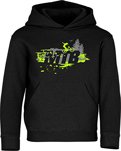 Kinder Pullover: MTB Mountain-Bike - Hoodie Kapuzenpullover Pulli Fahrrad Geschenk-e Jungen & Mädchen - Radfahrer-in Mountain Bike BMX Roller Rad Outdoor Junge Kind Sport Trikot Geburtstag (116) von Baddery