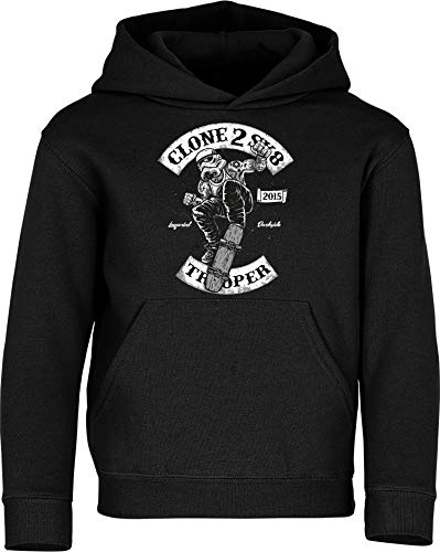 (A) Kinder Pullover: Skate Trooper - Hoodie Kapuzenpullover Pulli Skateboard Skaten Skater Skaters SK8 - Geschenk Kleidung Junge Jungen Mädchen Kind Sport (152) von Baddery