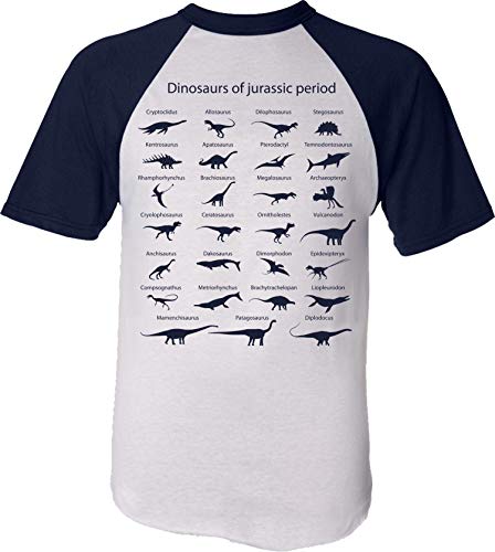 (A) Kinder T-Shirt: Welt der Dinosaurier/Jura - Dino Dinos Saurier - Shirt für Junge Jungen & Mädchen Kind Geschenk-Idee - Jurassic Land EIS Planet Ice - Blau - Pyjama Geburtstag (134/146) von Baddery