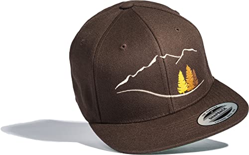 Baddery Outdoor Cap Flexfit Snapback : Mountain Woods - Kappe Herren & Damen - Kletter Ausrüstung Wander Zubehör (One Size) von Baddery