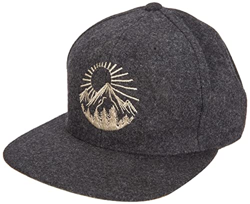 (A) Outdoor Cap Herren Flexfit Snapback : Vintage Mountain - Basecap Herren & Damen - Kletter Ausrüstung Wander Zubehör (Grau - One Size) von Baddery