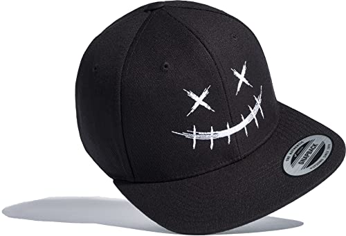 Zombie Cap Herren Flexfit Snapback : Scary Smile - Basecap Herren & Damen Baseball Cap Männer Halloween (One Size) von Baddery