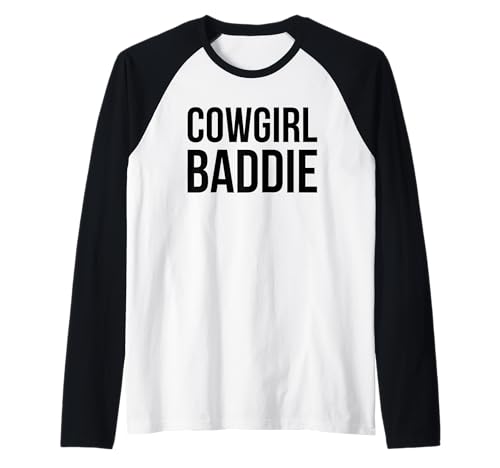 Cowgirl Baddie Western Rodeo Style Outfit Damen Raglan Cowgirl Baddie Western Rodeo Style Outfit Damen Raglan von Baddie Apparel Co.