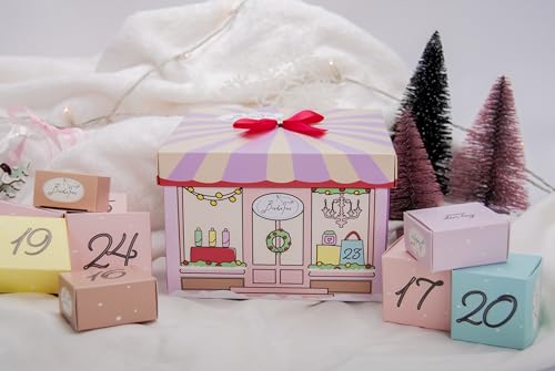 BadeFee Beauty Adventskalender 2023, 24 Kosmetik Geschenke für Frauen Teenager Mädchen mit Wellness Badezusätzen und Körperpflege Produkten von BadeFee