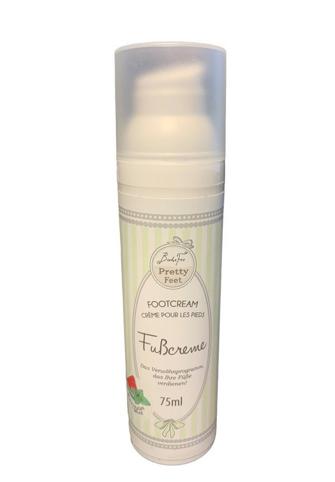 Badefee Fußcreme FP005 Minze-Melone, 1-tlg., Vegan mit Aloe Vera Sheabutter Mandel-und Kokosöl 75 ml von Badefee
