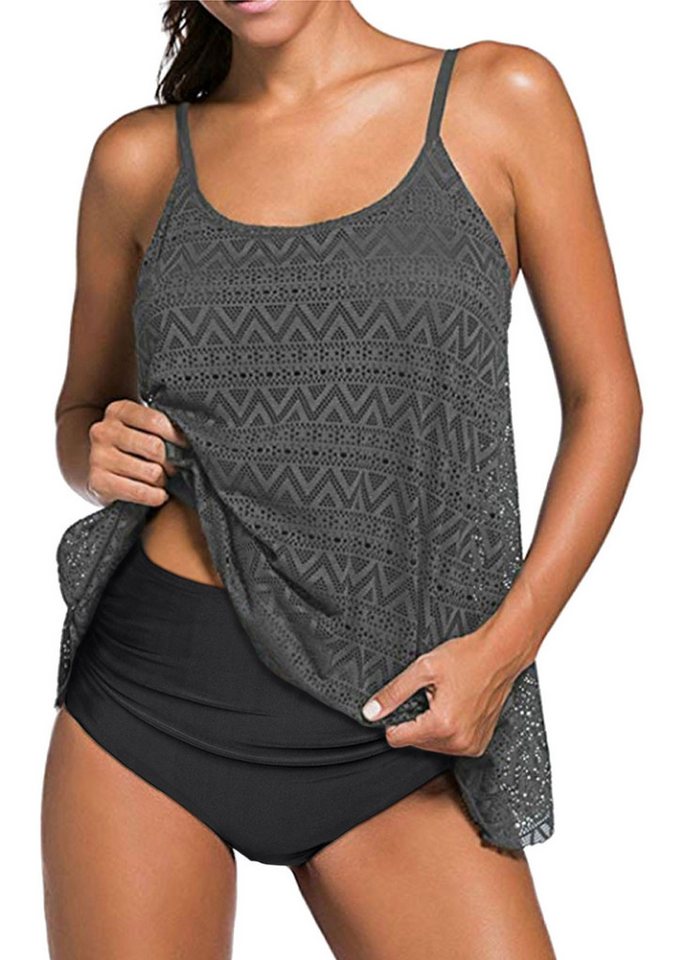 Badekönig Tankini (2 teilig) im Häkellook mit High Waist Slip von Badekönig