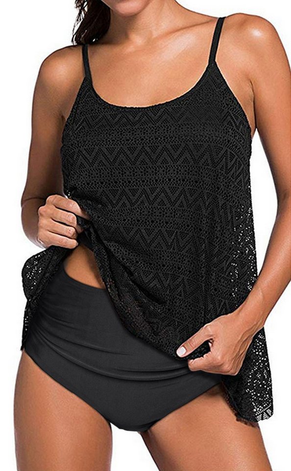 Badekönig Tankini (2 teilig) im Häkellook mit High Waist Slip von Badekönig