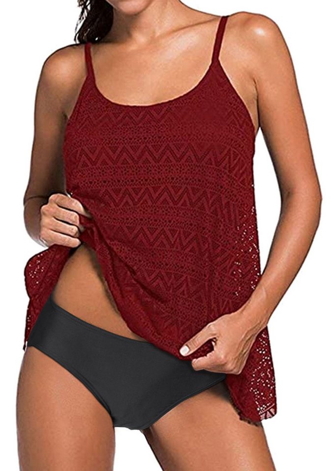 Badekönig Tankini mit Bauch Weg Effekt im angesagtem Häckellook von Badekönig
