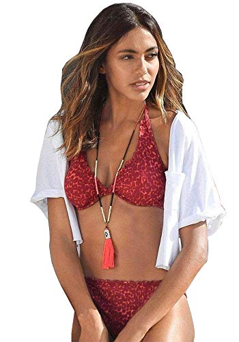 Bademode Chiemsee Damen Bügel Bikini (Rot, 44C) von Bademode