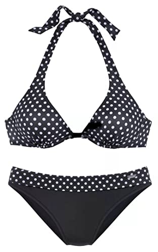 Bademode Venice Beach Damen Bügel Bikini (Black/White, 38 / D) von Bademode