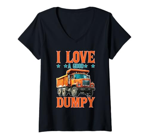 Damen I Love A Good Dumpy Badezimmerkot Humor T-Shirt mit V-Ausschnitt Damen I Love A Good Dumpy Badezimmerkot Humor T-Shirt mit V-Ausschnitt von Badezimmer Witze Gag Central