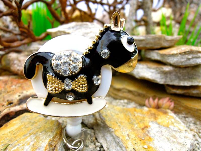 Entzückender Esel Badge Reel - Retractable Halter Strass Geschenk Für Krankenschwester Absolvent von BadgeAlleybyGerAnne