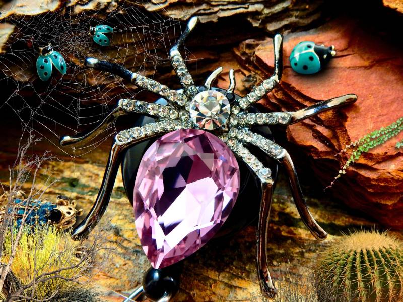 Halloween-Ausweishalter - Spinne Strass Einziehbare Id Reel Für Krankenschwestern, Ärzte Oder Büroangestellte von BadgeAlleybyGerAnne