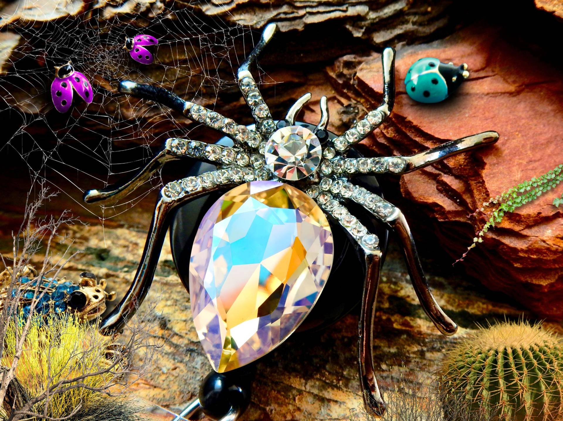 Halloween Spinne Badge Reel - Strass Einziehbarer Ausweishalter Für Krankenschwestern, Ärzte & Pflegekräfte von BadgeAlleybyGerAnne