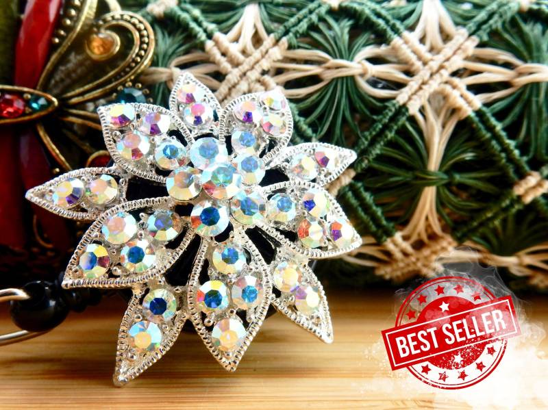 Registered Nurse Badge Reel Wunderschöne Kristall Ausweishalter Geschenke Zum Tag Der Krankenschwester Abschlussgeschenk Für Einziehbare Id von BadgeAlleybyGerAnne