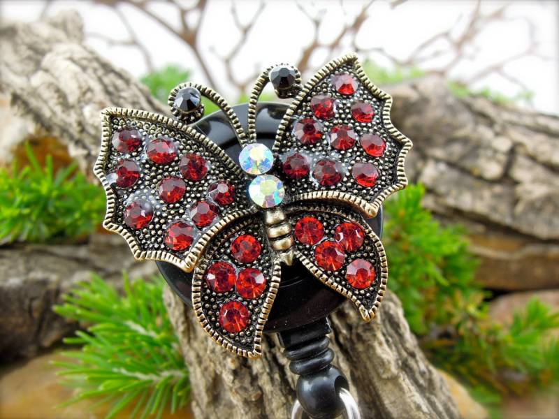 Schmetterling Bling Ausweis Clip - Einziehbarer Ausweishalter Strass Id Krankenschwester Geschenk Reel Für Rn Geschenke Schmetterling Bling Ausweis Clip - Einziehbarer Ausweishalter Strass Id Krankenschwester Geschenk Reel Für Rn Geschenke von BadgeAlleybyGerAnne