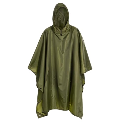 Badger outdoor Rain Poncho Ripstop Olive - Wasserdicht 5000mm Regenponcho Festival Survival, Leicht Faltbar für Wandern Fahrrad Camping Outdoor von Badger outdoor