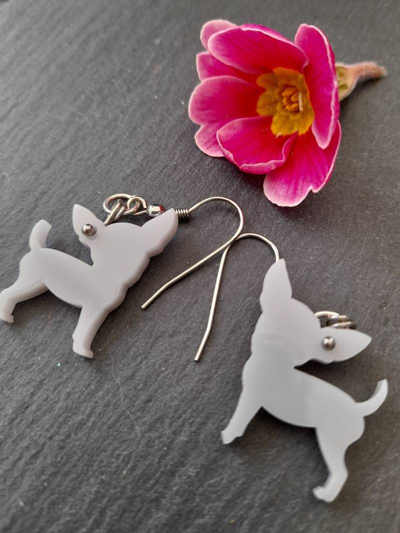 Chihuahua Hund Ohrringe Chihuahua Hund Ohrringe von BadgerstoBirds