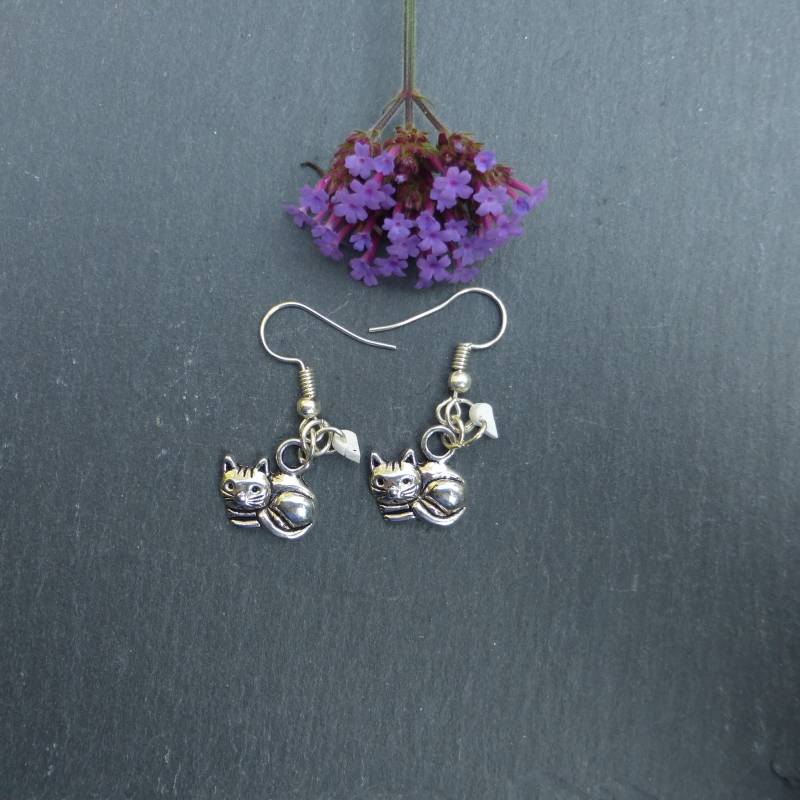 Katze Ohrringe Katze Ohrringe von BadgerstoBirds