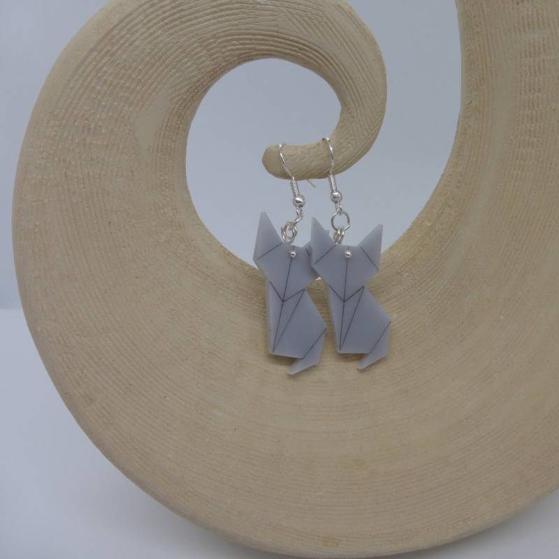Origami Katze Ohrringe Origami Katze Ohrringe von BadgerstoBirds