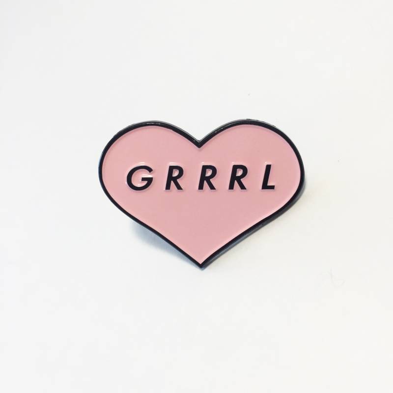 Grrrl Herz Emaille Pin Von Badges von BadgesonBadges
