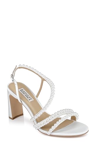 Badgley Mischka Damen Amora Sandale mit Absatz, Weiß (Soft White), 38 EU von Badgley Mischka