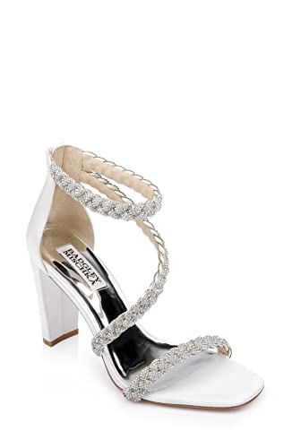 Badgley Mischka Damen Fenix Sandale mit Absatz, Weicher weißer Satin, 38 EU von Badgley Mischka