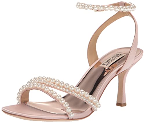 Badgley Mischka Damen Flamme Sandale mit Absatz, Sakura Pink Satin, 38.5 EU von Badgley Mischka