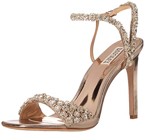 Badgley Mischka Damen Galia Sandalen mit Absatz, Gold (Champagner-Metallic), 37.5 EU von Badgley Mischka