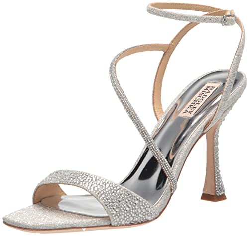 Badgley Mischka Damen Sally Sandale mit Absatz, Silber, 35.5 EU von Badgley Mischka