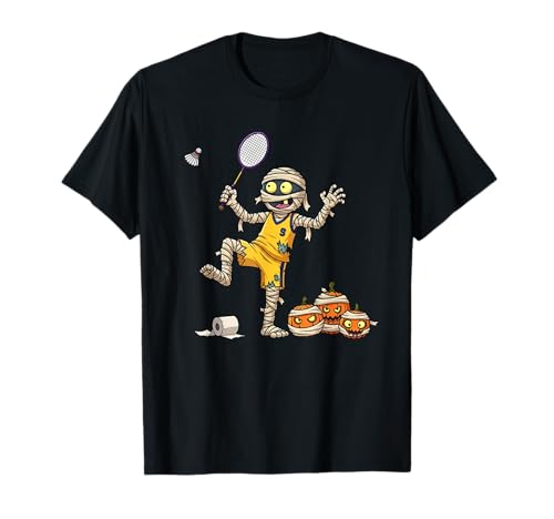 Lustiger Badminton Mama Kürbis Halloween Kinder Herren Damen T-Shirt von Badminton Lovers Cute Halloween Outfits Boy Girl