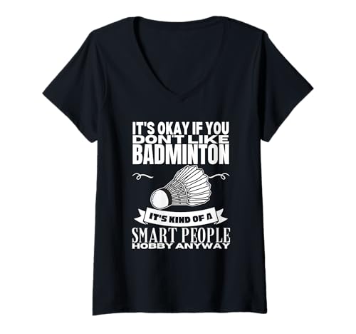 Damen Badminton is for Smart People Federball Lustiger Badminton T-Shirt mit V-Ausschnitt Damen Badminton is for Smart People Federball Lustiger Badminton T-Shirt mit V-Ausschnitt von Badminton Set And Racket Designs