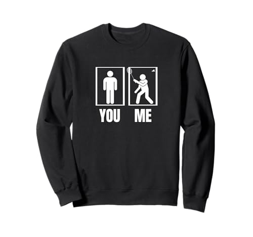 Stolzer Badmintonspieler Herren Federball Lustiger Badminton Sweatshirt von Badminton Set And Racket Designs