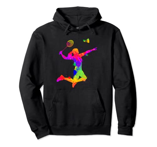 Badminton Federball Badmintonspieler Mädchen Damen Kinder Pullover Hoodie von Badminton Spieler Geschenkideen