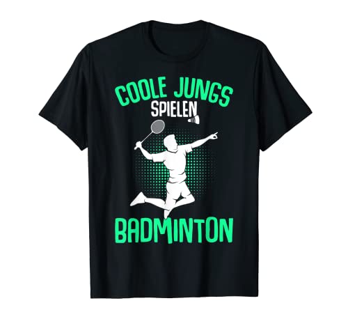 Coole Jungs spielen Badminton Federball Jungen Kinder T-Shirt von Badminton Spieler Geschenkideen