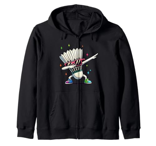 Funny Badminton Player Kids Boys Men Women Shuttlecock Dab Kapuzenjacke von Badminton Sports Dabbing Gifts