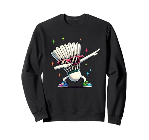 Funny Badminton Player Kids Boys Men Women Shuttlecock Dab Sweatshirt von Badminton Sports Dabbing Gifts