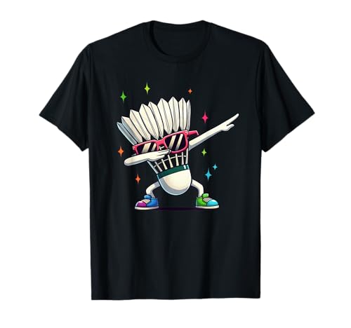 Funny Badminton Player Kids Boys Men Women Shuttlecock Dab T-Shirt von Badminton Sports Dabbing Gifts