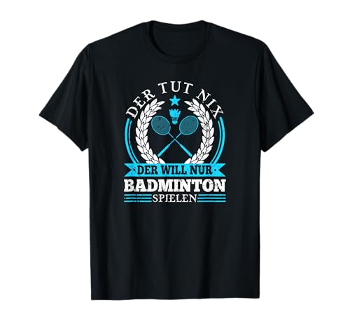 Federball Set Männer Badminton T-Shirt von Badminton Tshirts für Herren