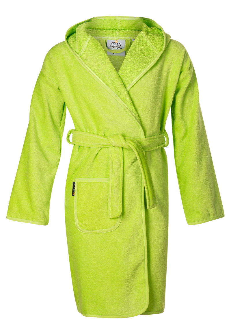 Baby badjas appelgroen met capuchon-1-2 jaar (92) von Badrock Baby