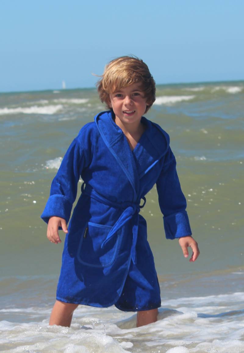 Kinderbadjas in diversen kleuren - Kobaltblauw 2-4 jaar von Badrock Kids